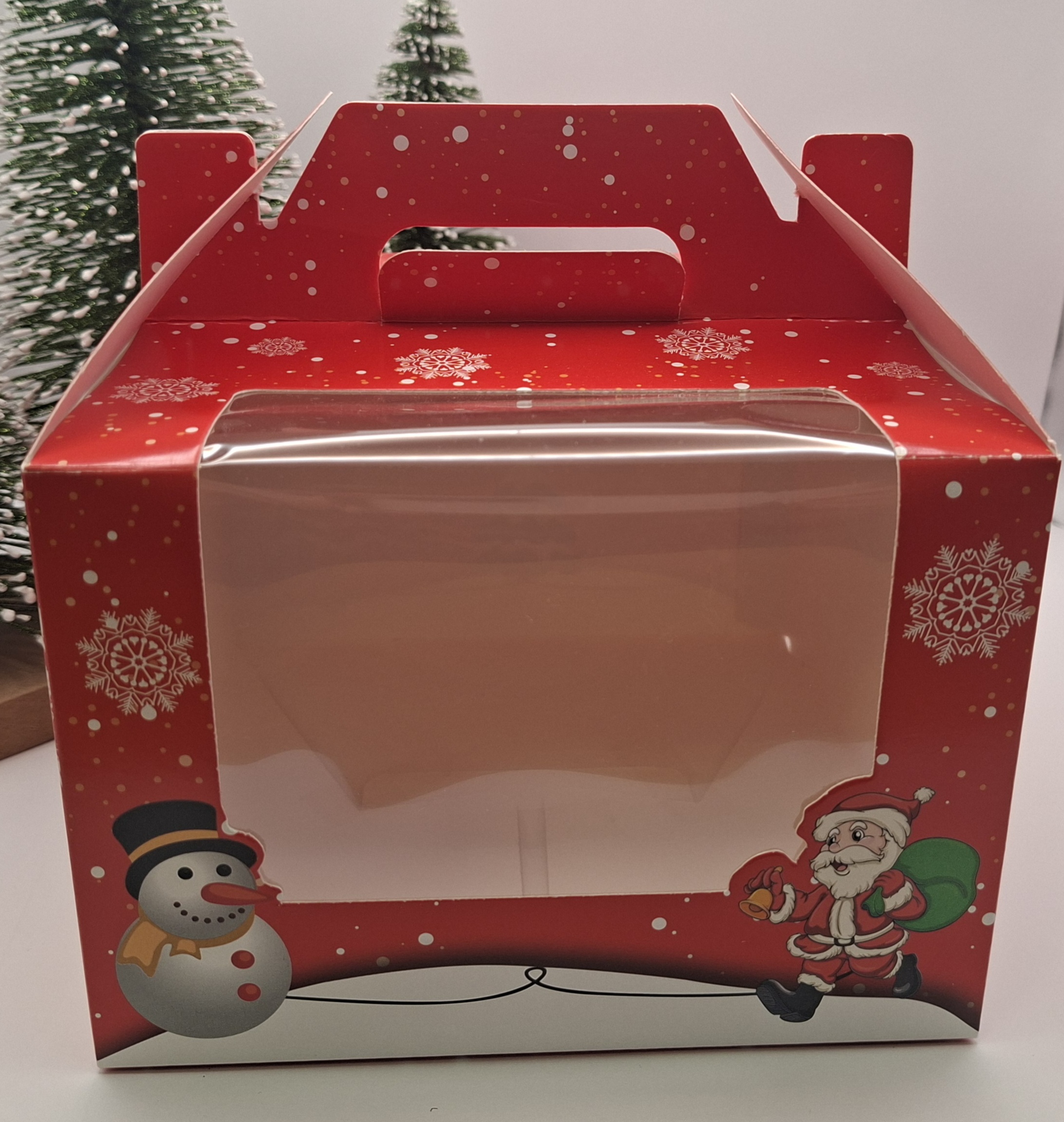 Süteményes doboz karácsonyi 15,6x15,6x11 cm 